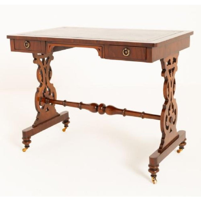 Victorian Desk with Lyre Legs, 1860s For Sale - Image 4 of 13