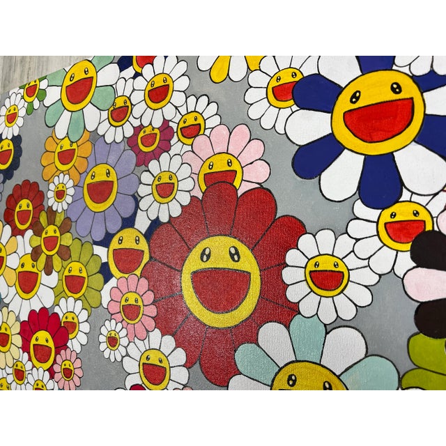 2010s Oil on Canvas Painting in the Style of Takashi Murakami For Sale - Image 5 of 12
