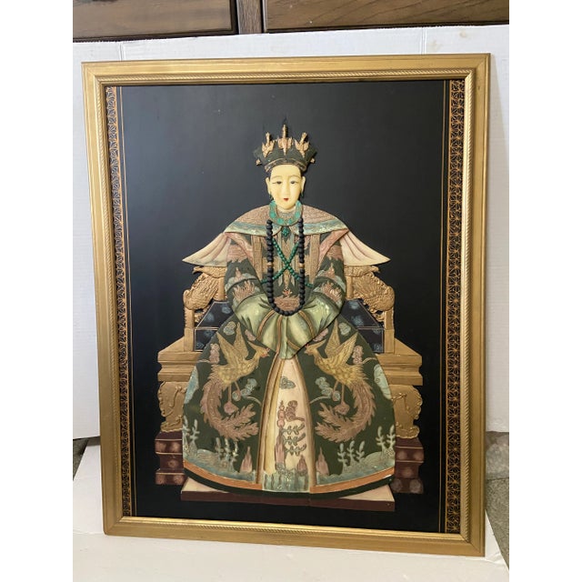 Vintage Asian Qing Dynasty-Style Soapstone Empress Royalty Sculpture For Sale - Image 11 of 11