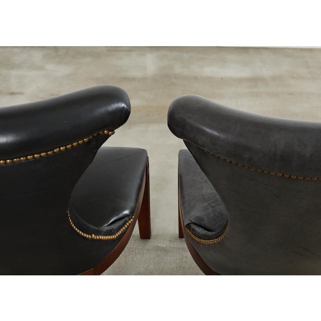Set of Four Ralph Lauren Highgate Leather Dining Chairs For Sale - Image 9 of 18