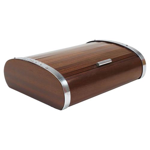 Large Art Deco Jewelry Storage Cigarette Box with Roll Top attributed to Carl Auböck, Vienna For Sale - Image 17 of 17