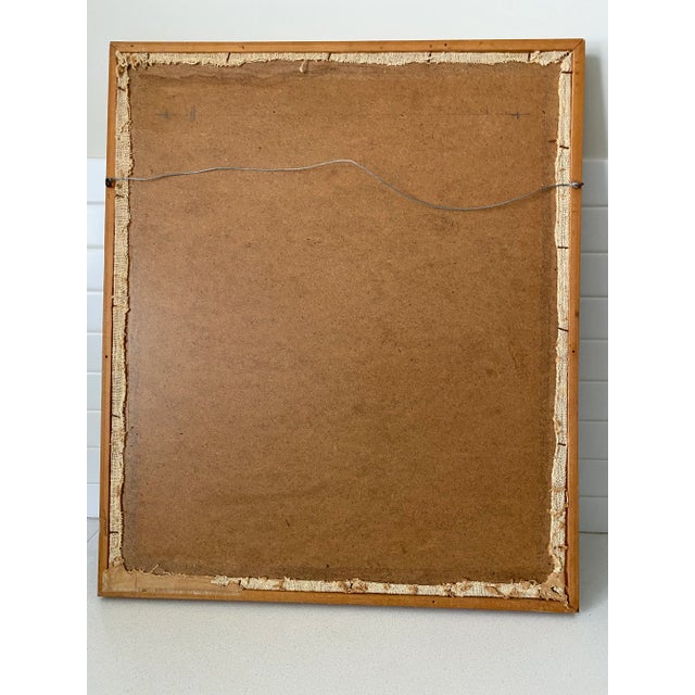 1960s Mid 20th Century Abstract Oil Painting by Arzem, Framed For Sale - Image 5 of 6