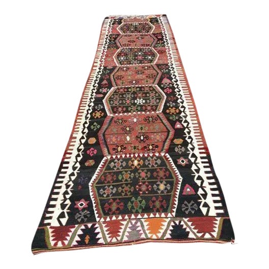 VIntage Turkish Kilim Runner - 42" X 175" For Sale