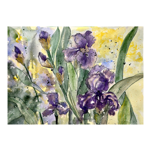 Original Watercolor Painting “Amethyst Iris”
