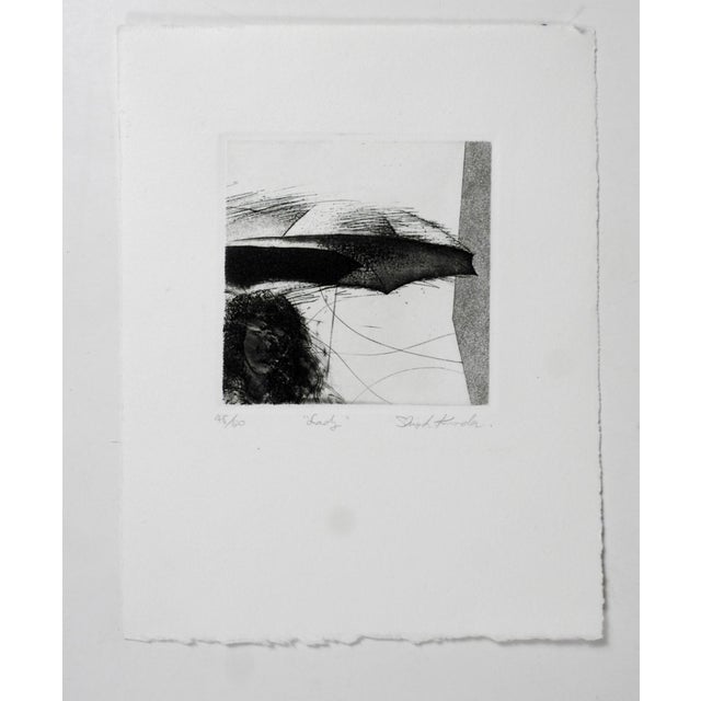 Modern Shigeki Kuroda Signed Umbrella Expressionist Etching For Sale - Image 3 of 4