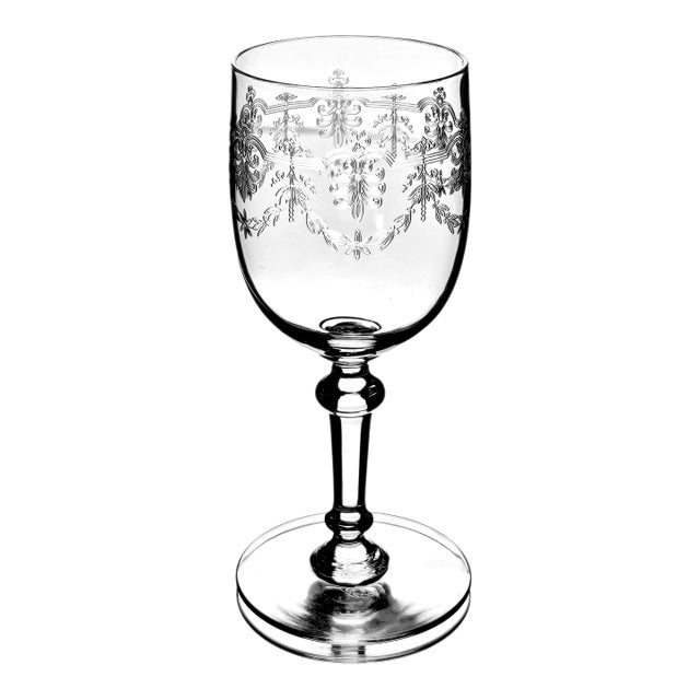 Baccarat Beauharnais Wheel-Engraved Crystal Claret Glass For Sale