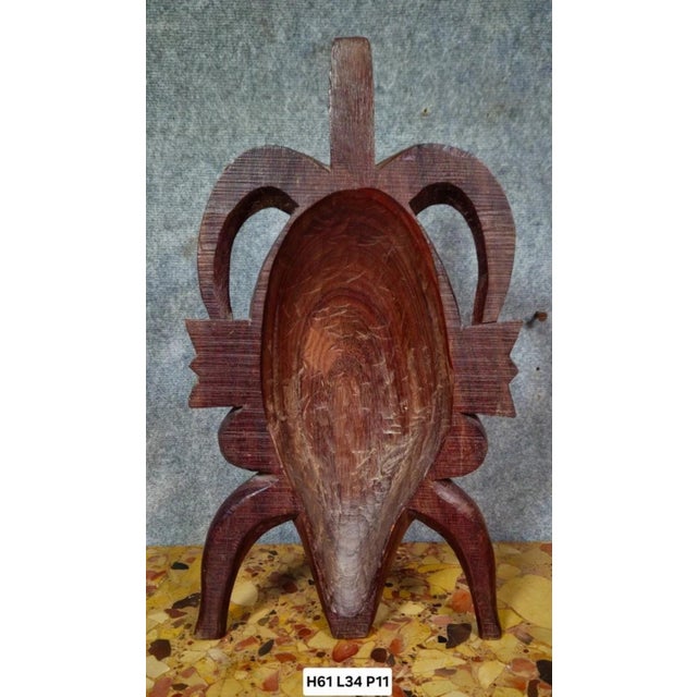 Large 20th Century African Tribal Wooden Mask For Sale - Image 5 of 7