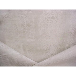 Casamance Interprete Silver Metallic Jacquard Upholstery Fabric - 3 yards For Sale