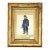 Antique 19th C Chinese Folk Art Pith Painting Male Figure Court Counselor Oriental Decor For Sale