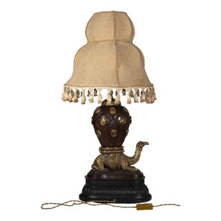 Vintage Orientalist Camel Table Lamp, Mid-20th-Century For Sale