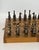Hans Teppich brass chess set, circa 1970. Wood marquetry board. Green felt covering. Good condition I have official proof...