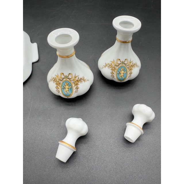 Ivory Limoges French Porcelain Dresser Set For Sale - Image 8 of 8