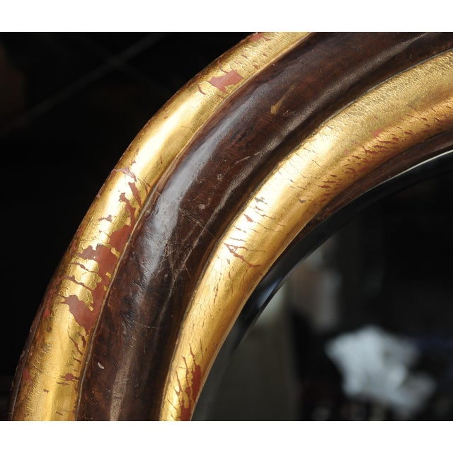Antique Victorian Swirled Giltwood Circular Wall Mirror For Sale - Image 3 of 5