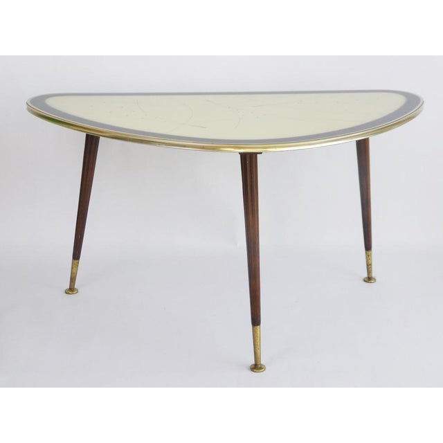 Large Vintage Kidney Shaped Coffee Table, 1960s For Sale - Image 6 of 10