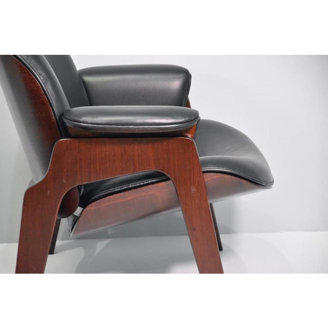 Vintage Chairs in Wood and Leather by Ico Parisi for Mim Roma, 1960s, Set of 2 For Sale - Image 13 of 18