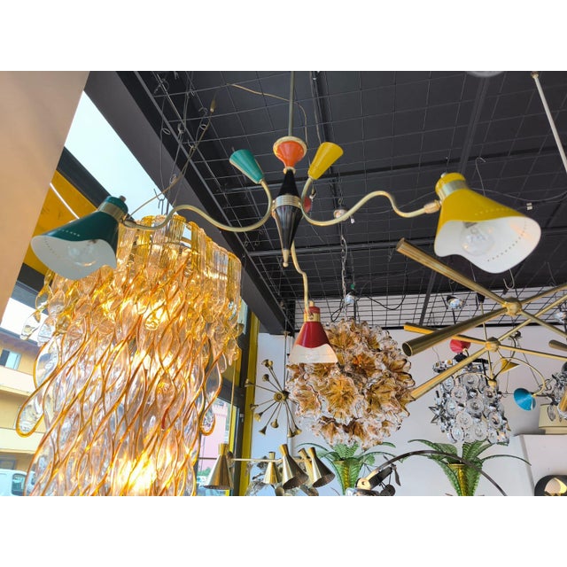 Black Pendant with Adjustable Multicolor Domes For Sale - Image 8 of 18