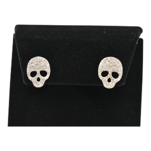 Late 20th Century Skull Diamond Earrings, A Pair