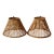 Vintage Handwoven Bamboo Rattan Pendant Swag Style Lamps-a Pair For Sale