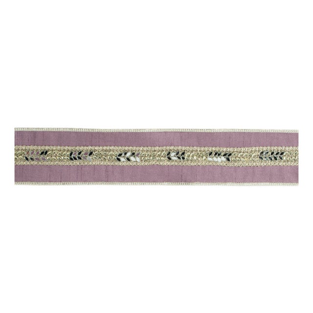 Leaf Embellished Ribbon with Metallic Trim 2.5" x 5 Yds. For Sale