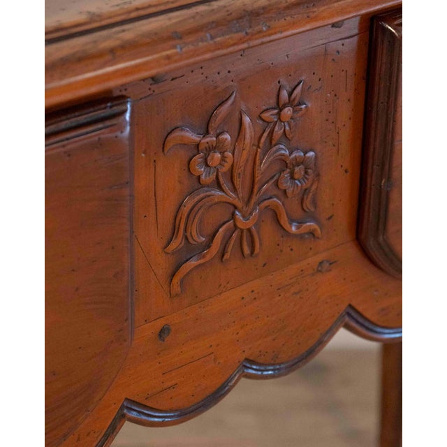 Provençal Walnut Console Table with Two Drawers, Louis XV Style, 20th Century For Sale In Atlanta - Image 6 of 11