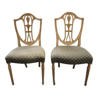 Painted 18th Century Neoclassical Side Chairs -A Pair For Sale