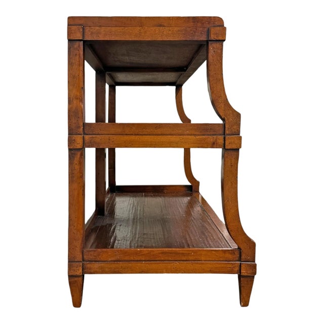Wood Early 20th Century English Tiered Console Table For Sale - Image 7 of 12