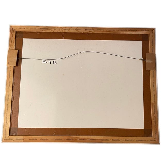 Late 20th Century Large Coastal Pelican Watercolor Painting, Framed, 41 X 32 For Sale - Image 9 of 9