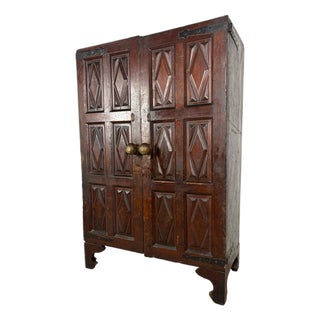 Antique Spanish Rustic Cabinet in Oak, 1850 For Sale