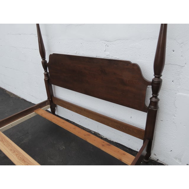 Pennsylvania House Cherry Full Size Poster Bed 6415 For Sale - Image 12 of 18