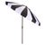 Black Buti 9 Ft Crank Umbrella, Black Cabana Stripe/Brown Pole For Sale - Image 8 of 9