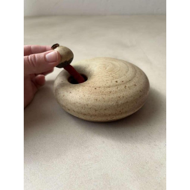 Japandi Ceramic Vase from Freek Berends, 1970s For Sale - Image 5 of 8