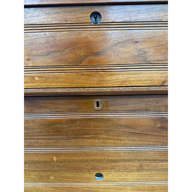 Wood Antique Abernathy Furniture Co. 19th Century Victorian Walnut Chest of Drawers For Sale - Image 7 of 15