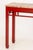 Modern James Mont Style Marble Top Red Stained Oak Console Table For Sale - Image 3 of 7