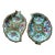 Pair of 19th Century Chinese Export Rose Medallion Porcelain Shrimp Dishes For Sale