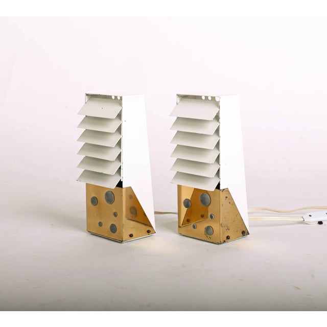 Metal Mid-Century Modern Avangarde Lamps from Zukov, 1960s, Set of 2 For Sale - Image 7 of 13