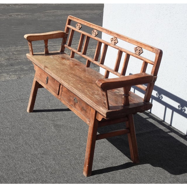 Gorgeous Bench in Great Vintage Condition. Solid and Firm. Wear is usual for its age. Please study the photos and ask...