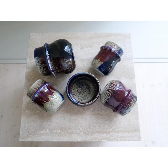 Mid-Century Modern Stoneware Pieces by Sylvia Leuchovius for Rörstrand, 1970s, Set of 5 For Sale - Image 12 of 14