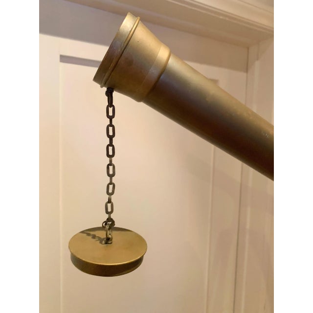 Telescope with Adjustable Wooden Legs and Patinated Brass Hardware For Sale - Image 12 of 13