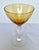 1930s Mid-Century Cambridge Glass Amber & Clear Stem Champagne Coupes - Set of 7 For Sale - Image 16 of 18