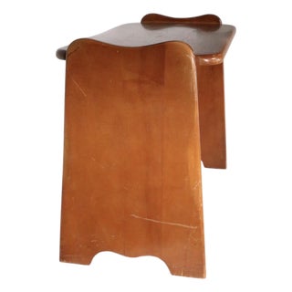 Mid 20th Century Colonial Revival Rustic Farmhouse Maple Bench Made in Vermont For Sale