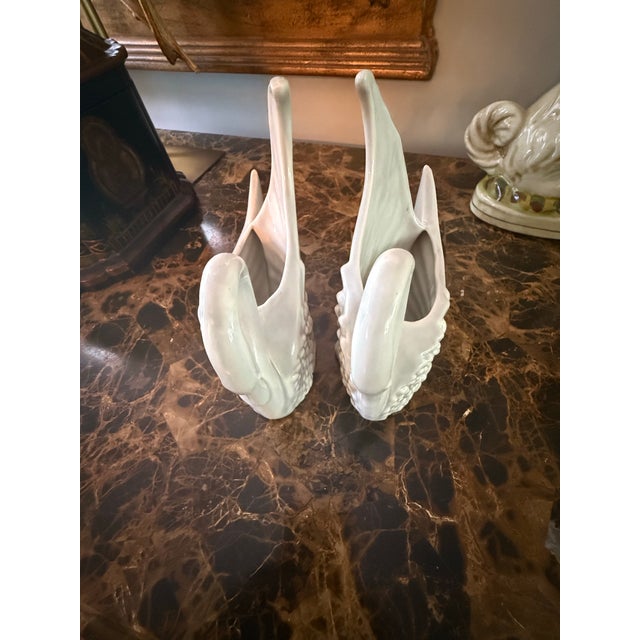 Ceramic Rare Set of Mid Century Modern Royal Haeger Swan Vases For Sale - Image 7 of 12