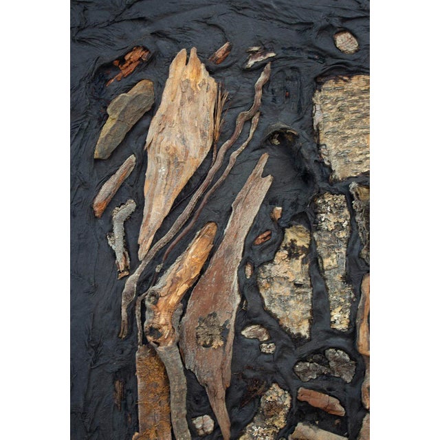 Artist-Made Driftwood Bas Relief on Board #2 For Sale - Image 4 of 6