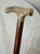 Antique 19th Century Victorian Chased Yellow Gold Filled Wood Walking Stick Cane For Sale - Image 4 of 13