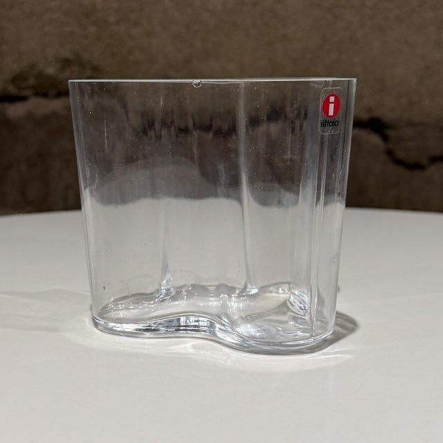Iittala Alvar Aalto Savoy Clear Vase Scandinavian Mid-Century Modern For Sale - Image 9 of 11
