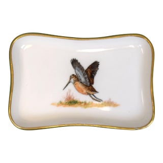 Cyril Gorainoff Hand Painted Woodcock Ashtray For Sale