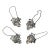 Late 20th Century Figurative Silverplate Grapevine Motif Liquor Tags - Set of 4 For Sale
