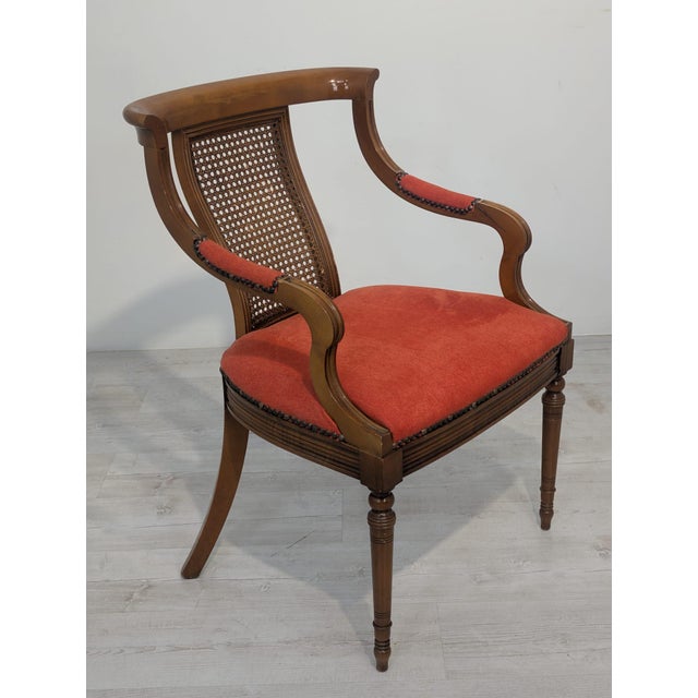 Biedermeier Armchair with Raffia, 1950s For Sale - Image 14 of 15