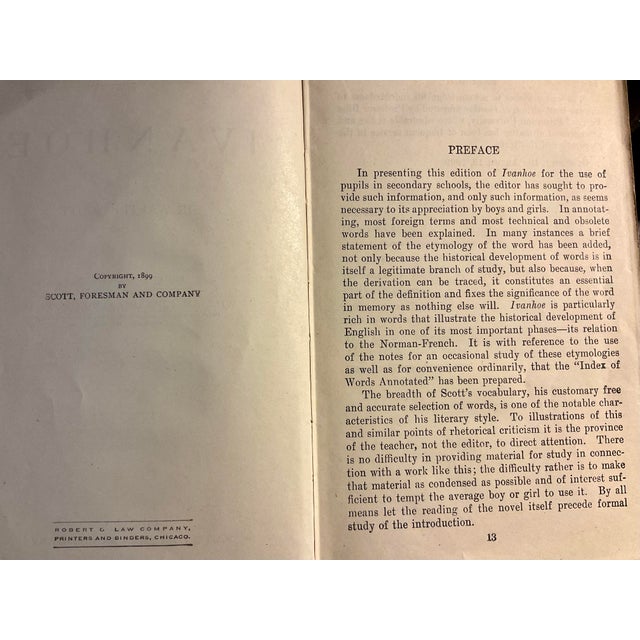 Late 19th Century Book "Ivanhoe" by Sir Walter Scott Circa 1899 For Sale In Palm Springs - Image 6 of 11