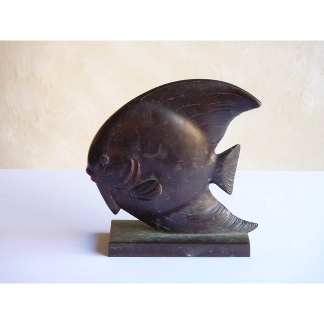 Bronze Art Deco Fish Sculpture Chairish