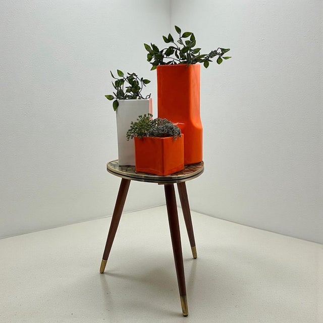 Vintage Italian Tripod Table with Mosaic Laminate Top, 1950s For Sale - Image 11 of 16